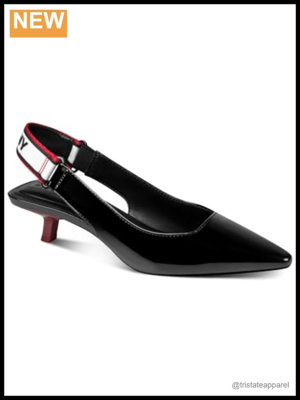 DKNY Nolene Slingback Pointed Toe Kitten Heel